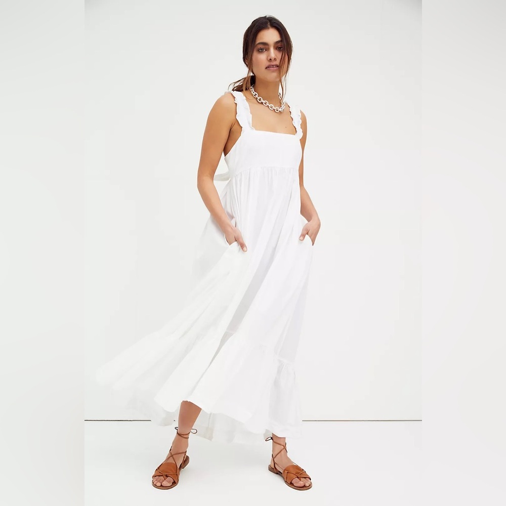 Free People Isabella White Maxi Dress - Picture 3 of 13
